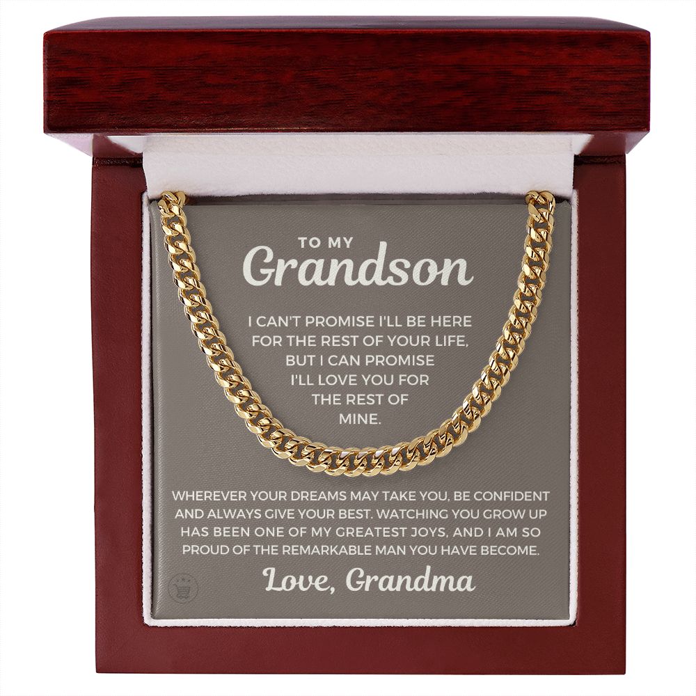 Grandson Gift from Grandma | So Proud Cuban Link Chain 0615T16