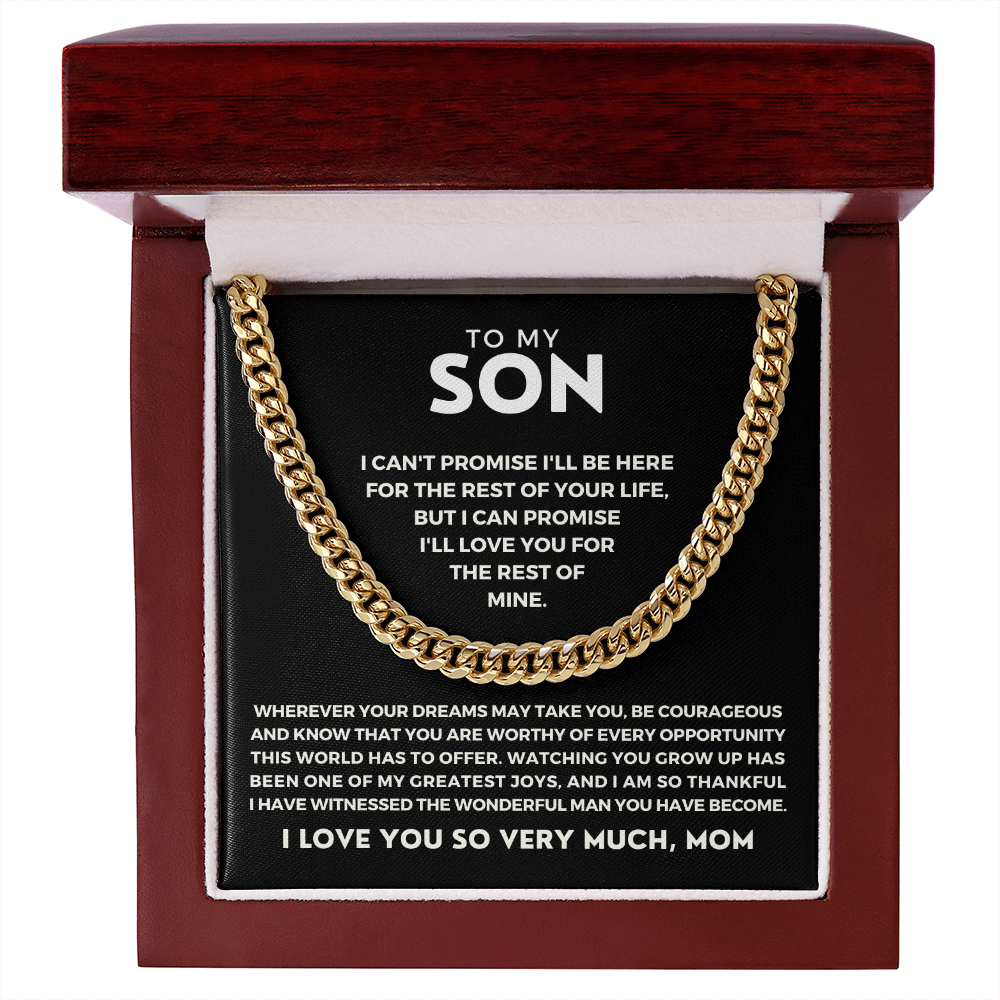 Gift for Adult Son From Mom | Greatest Joys Cuban Link Chain 0595T5
