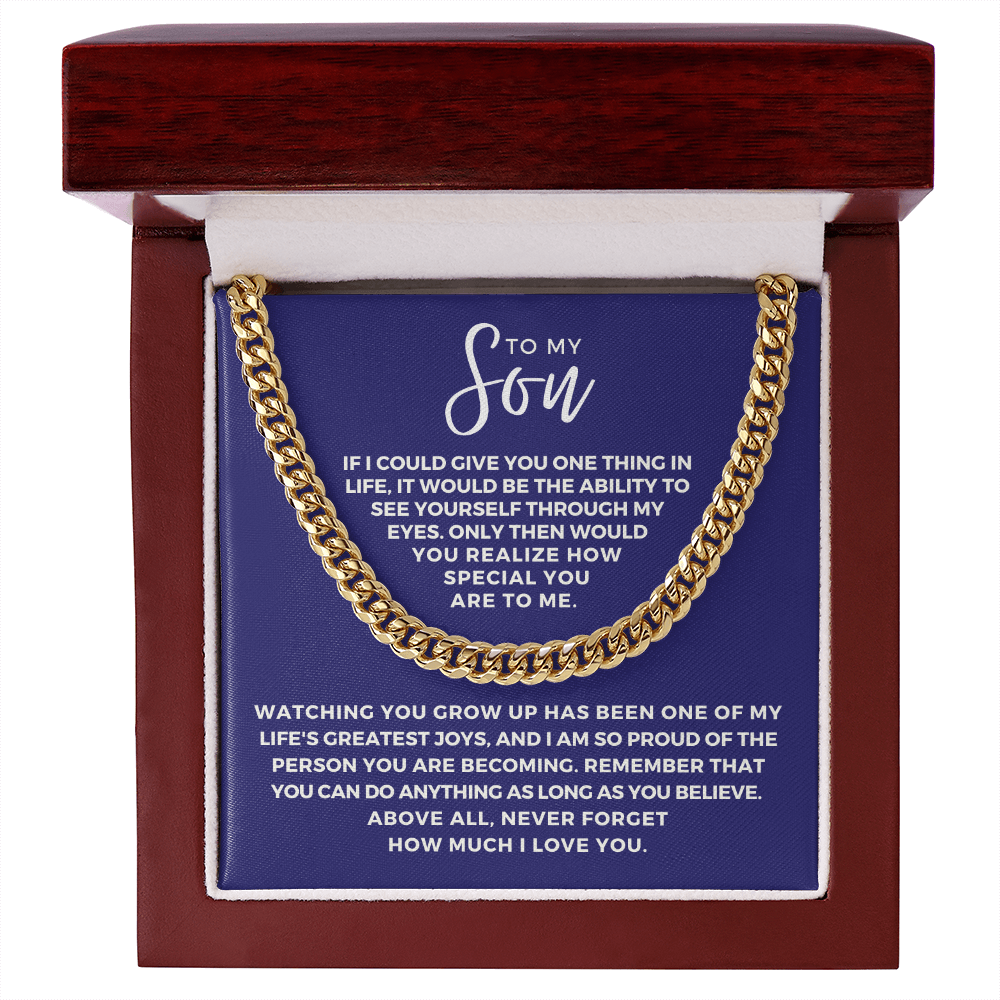 Gift for Adult Son From Mom | Special Cuban Link Chain 0593T6