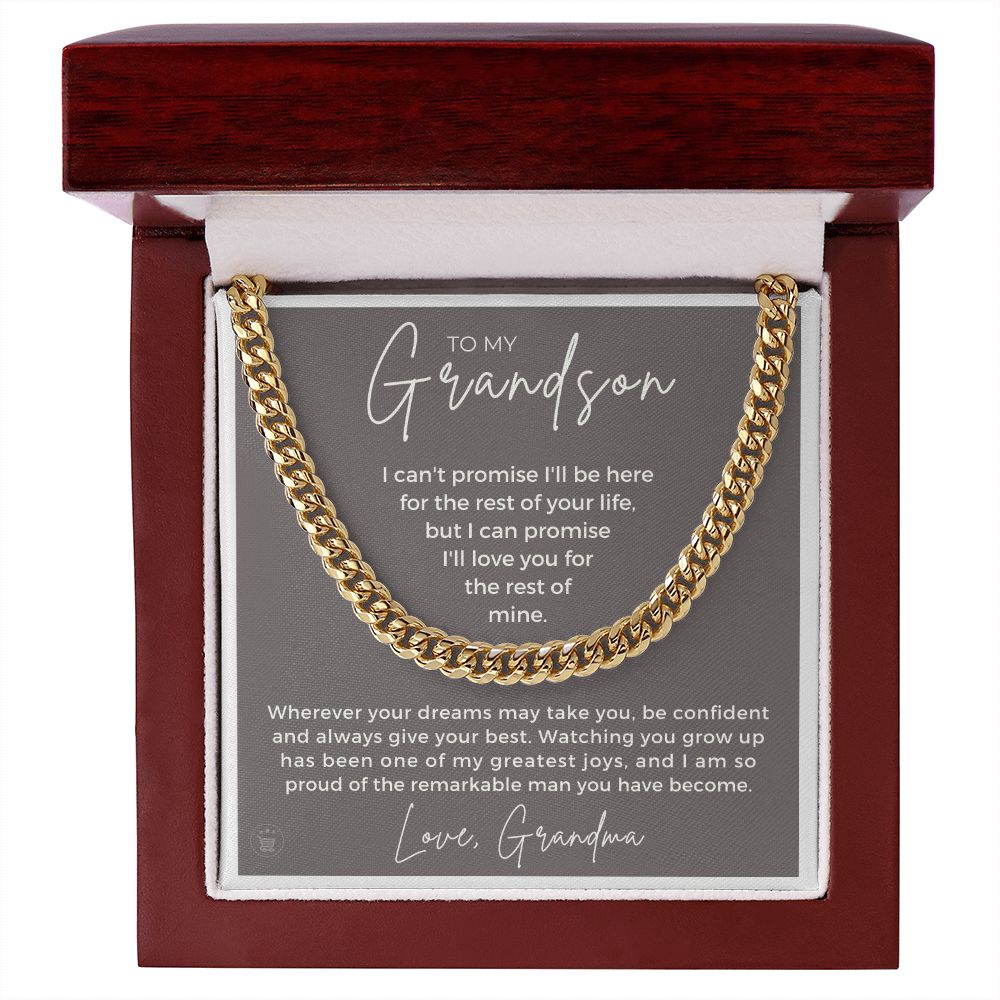 Grandson Gift from Grandma | So Proud Cuban Link Chain 0615T12