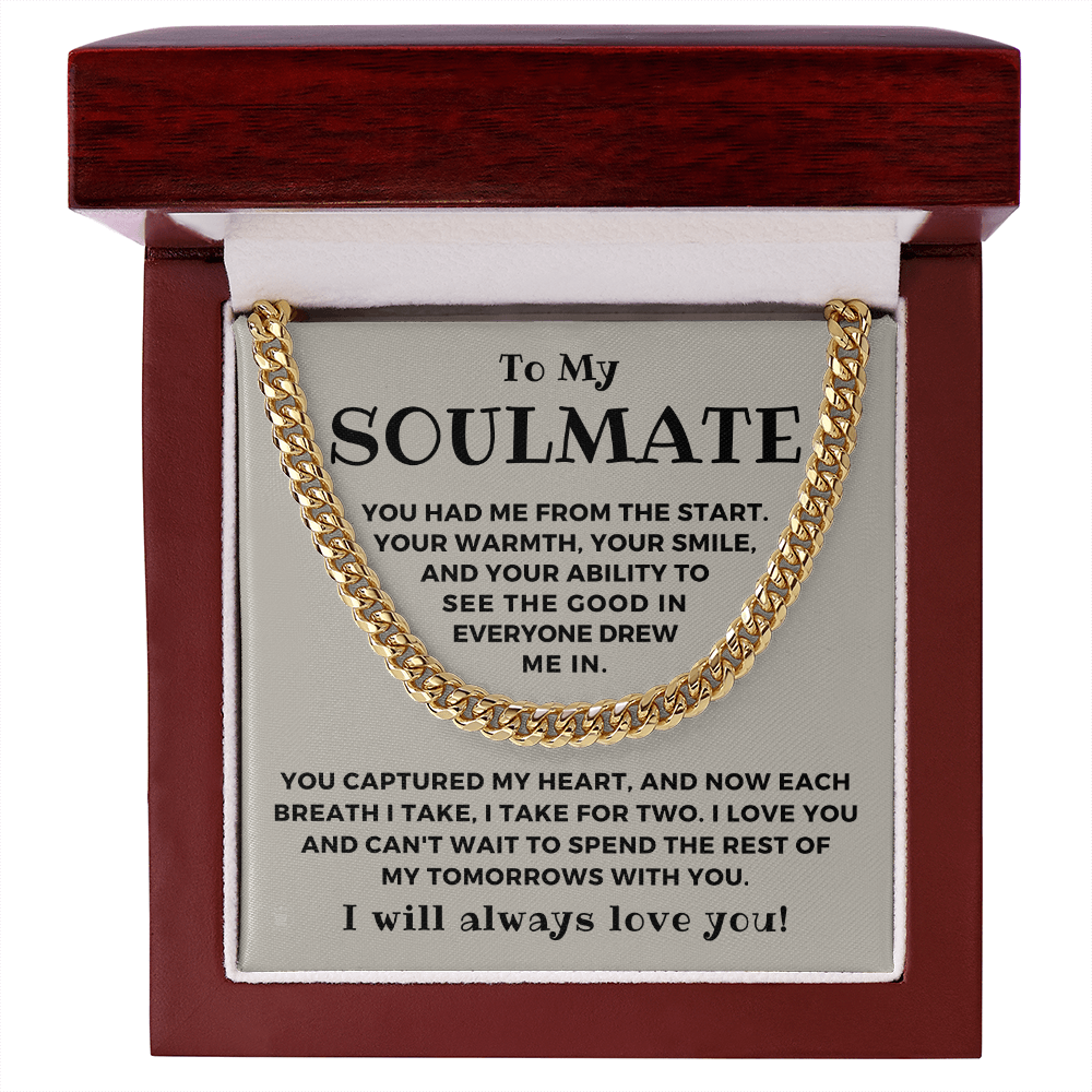 Soulmate Gift | Each Breath Cuban Link Chain 0573T1
