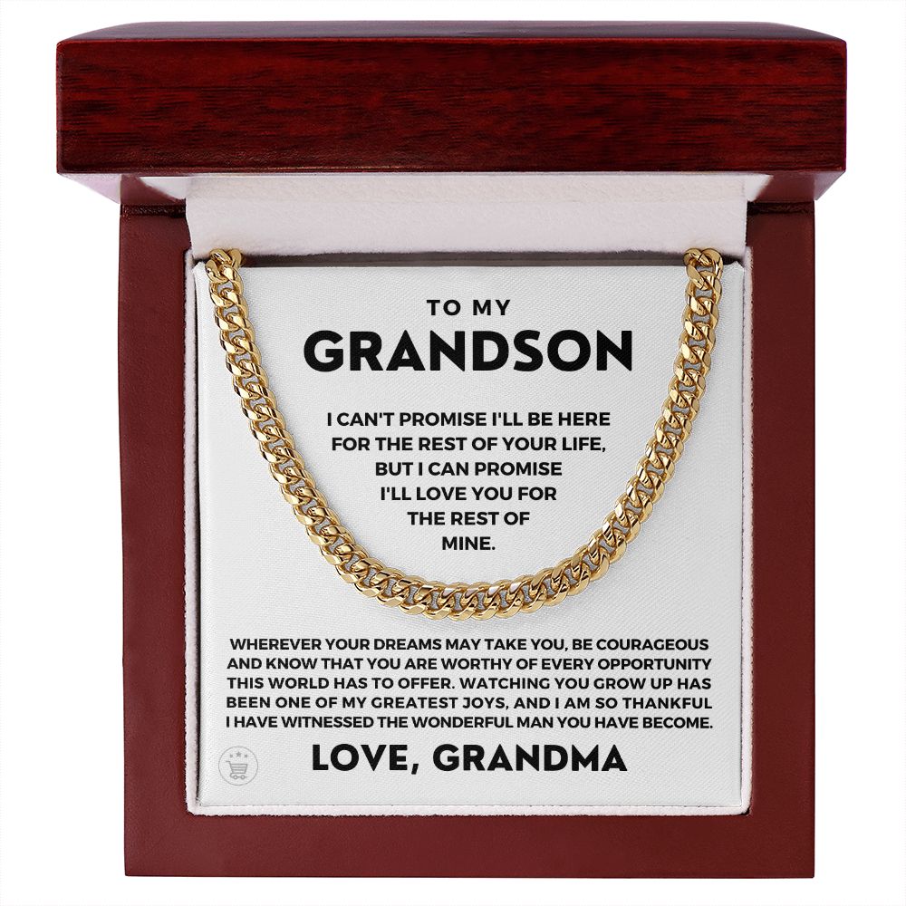 Grandson Gift from Grandma | Greatest Joys Cuban Link Chain 0603T2