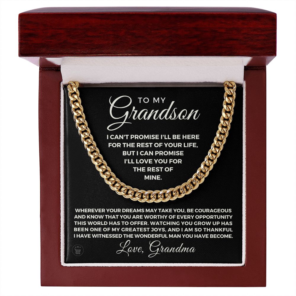 Grandson Gift from Grandma | Greatest Joys Cuban Link Chain 0603T5