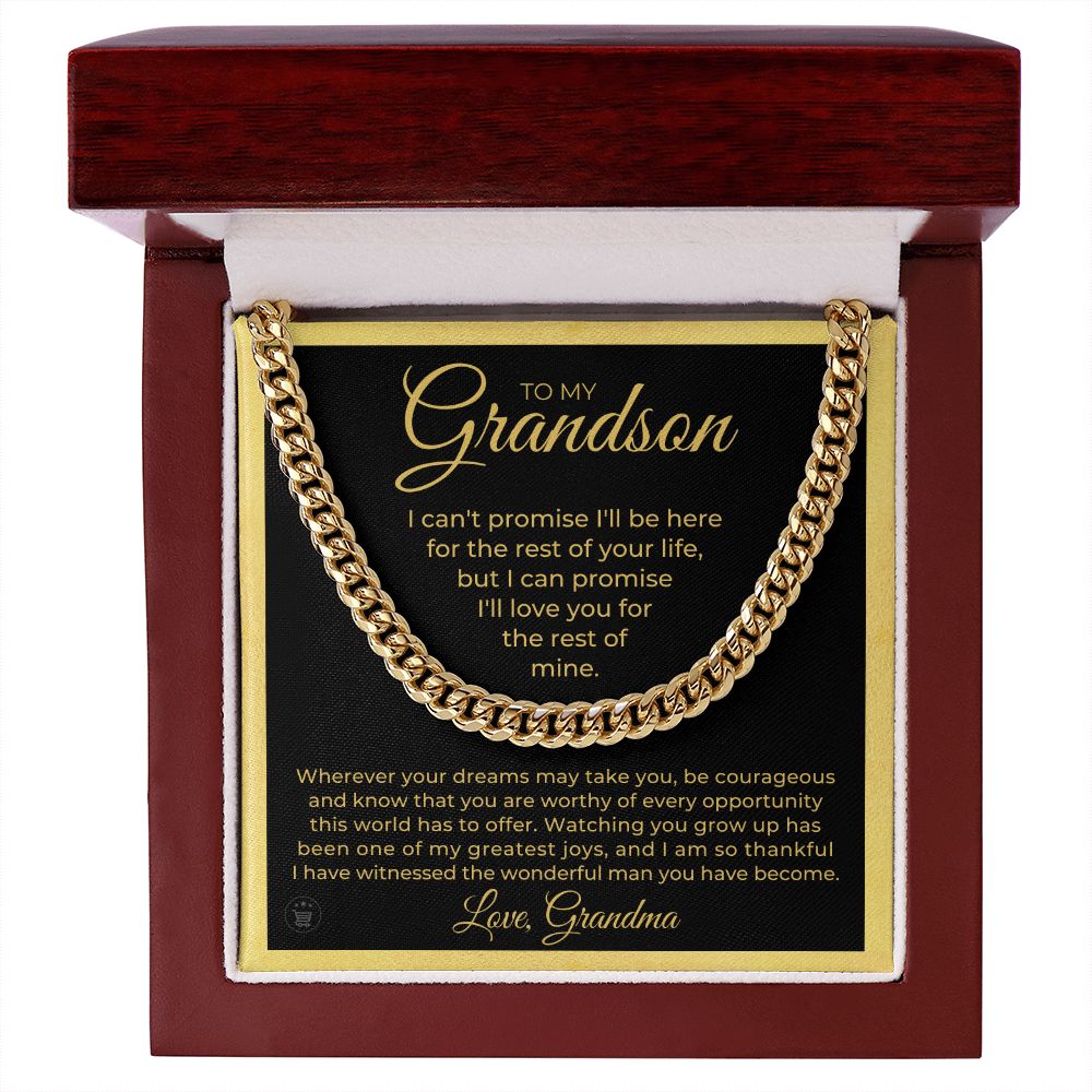 Grandson Gift from Grandma | Greatest Joys Cuban Link Chain 0603T11