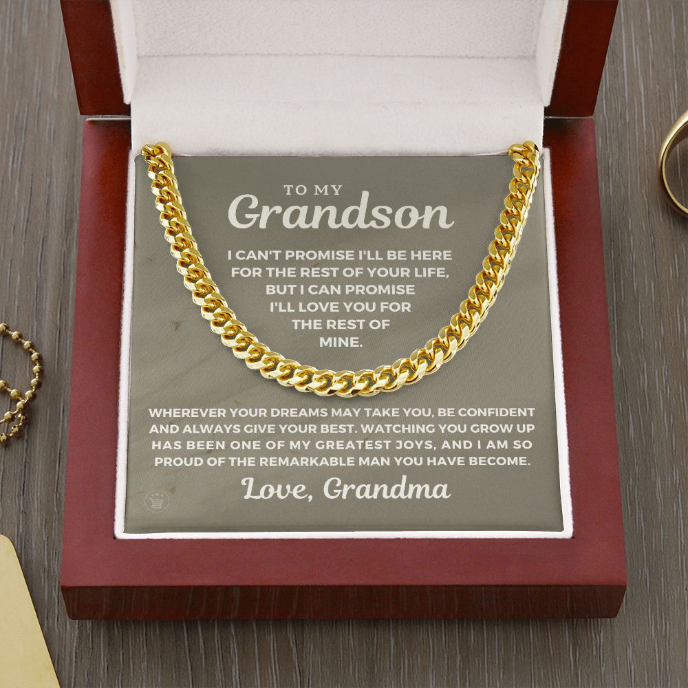 Grandson Gift from Grandma | So Proud Cuban Link Chain 0615T15