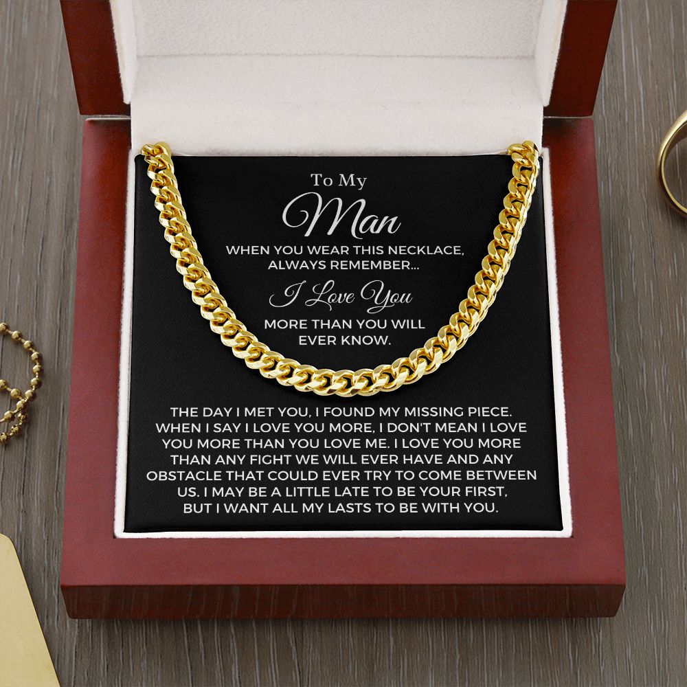 Soulmate Gift | To My Man Cuban Link Chain 0729T3C