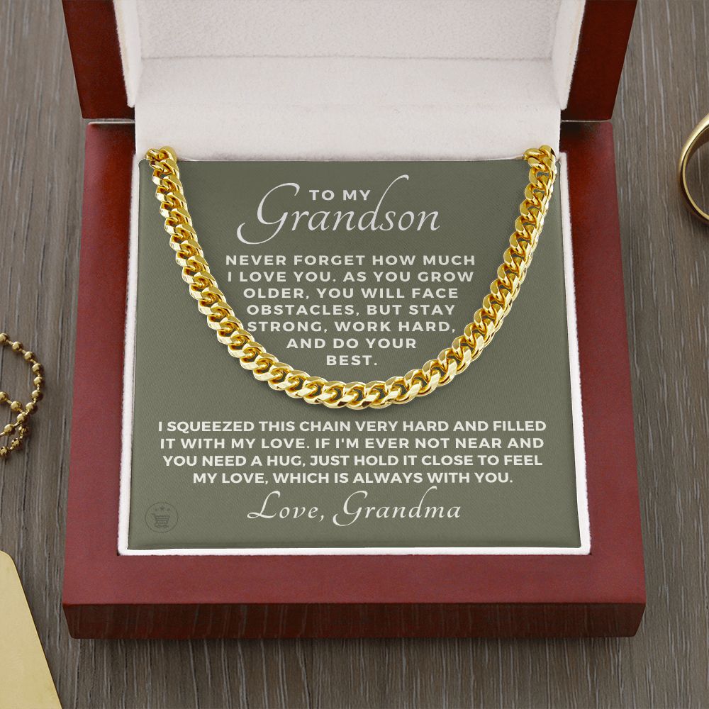 Grandson Gift from Grandma | Best Things Cuban Link Chain 0614T8