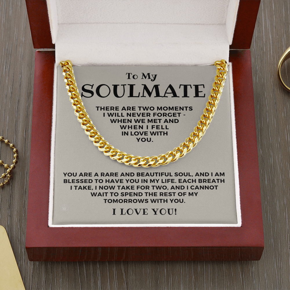Soulmate Gift | Each Breath Cuban Link Chain 0571T1