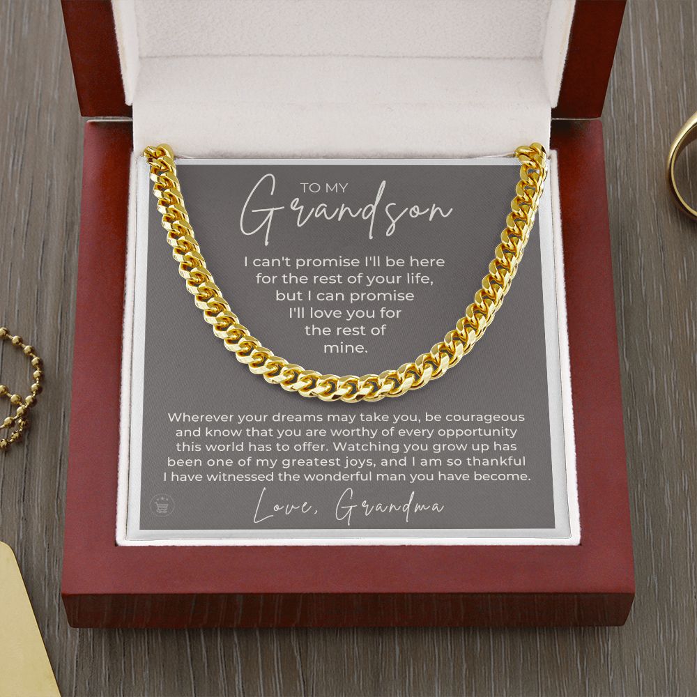 Grandson Gift from Grandma | Greatest Joys Cuban Link Chain 0603T12