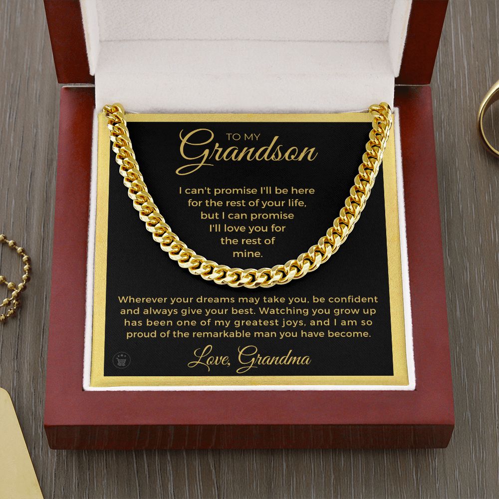 Grandson Gift from Grandma | So Proud Cuban Link Chain 0615T11