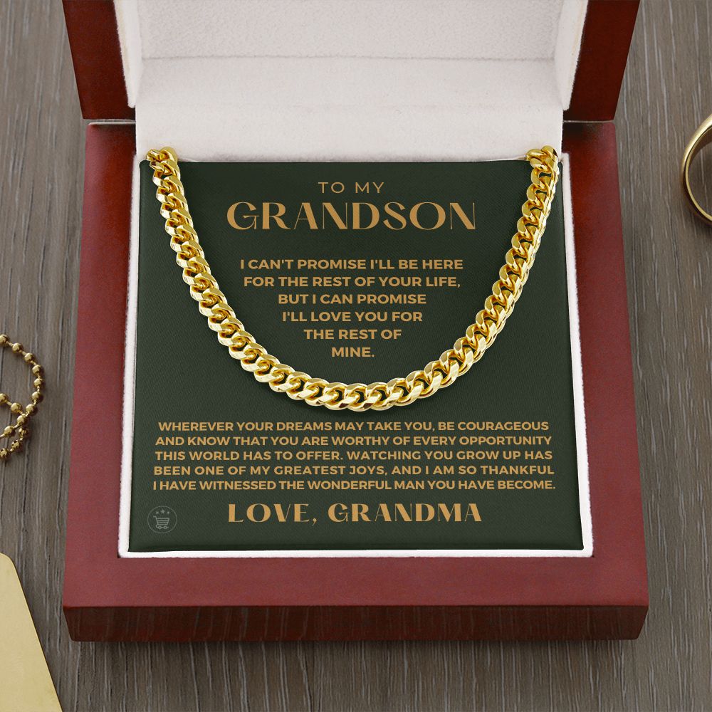 Grandson Gift from Grandma | Greatest Joys Cuban Link Chain 0603T13