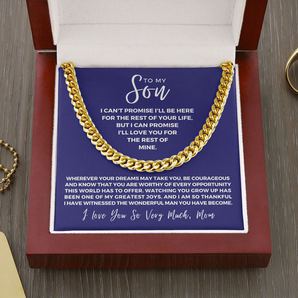 Gift for Adult Son From Mom | Greatest Joys Cuban Link Chain 0595T6