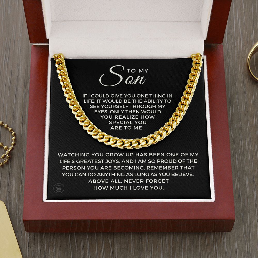 Gift for Adult Son From Mom | Special Cuban Link Chain 0593T17