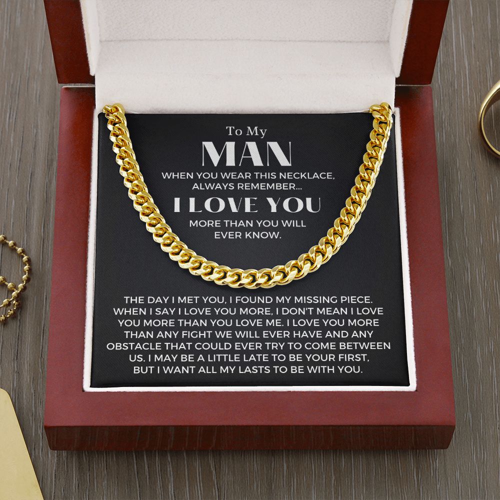 Soulmate Gift | To My Man Cuban Link Chain 0729T5C