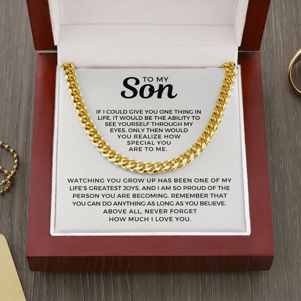 Gift for Adult Son From Mom | Special Cuban Link Chain 0593T18