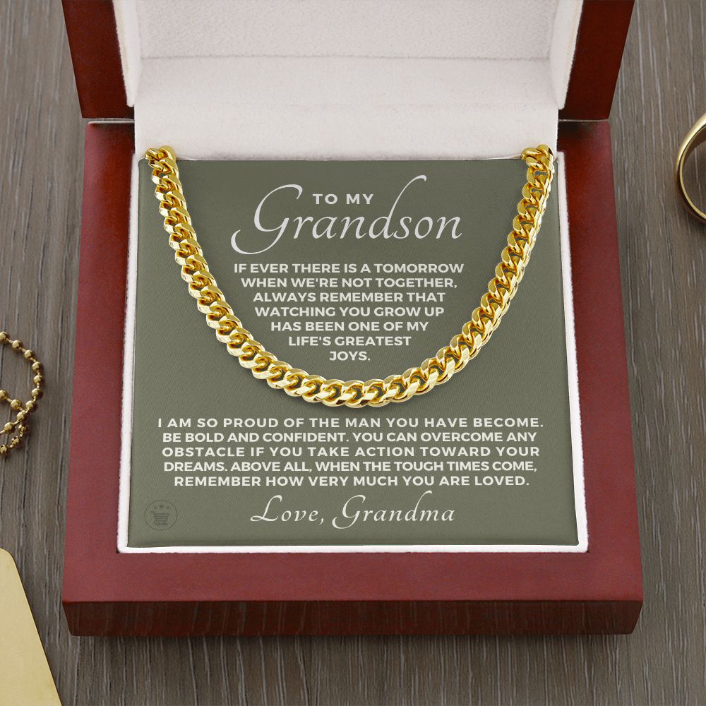 Grandson Gift from Grandma | So Proud Cuban Link Chain 0602T8