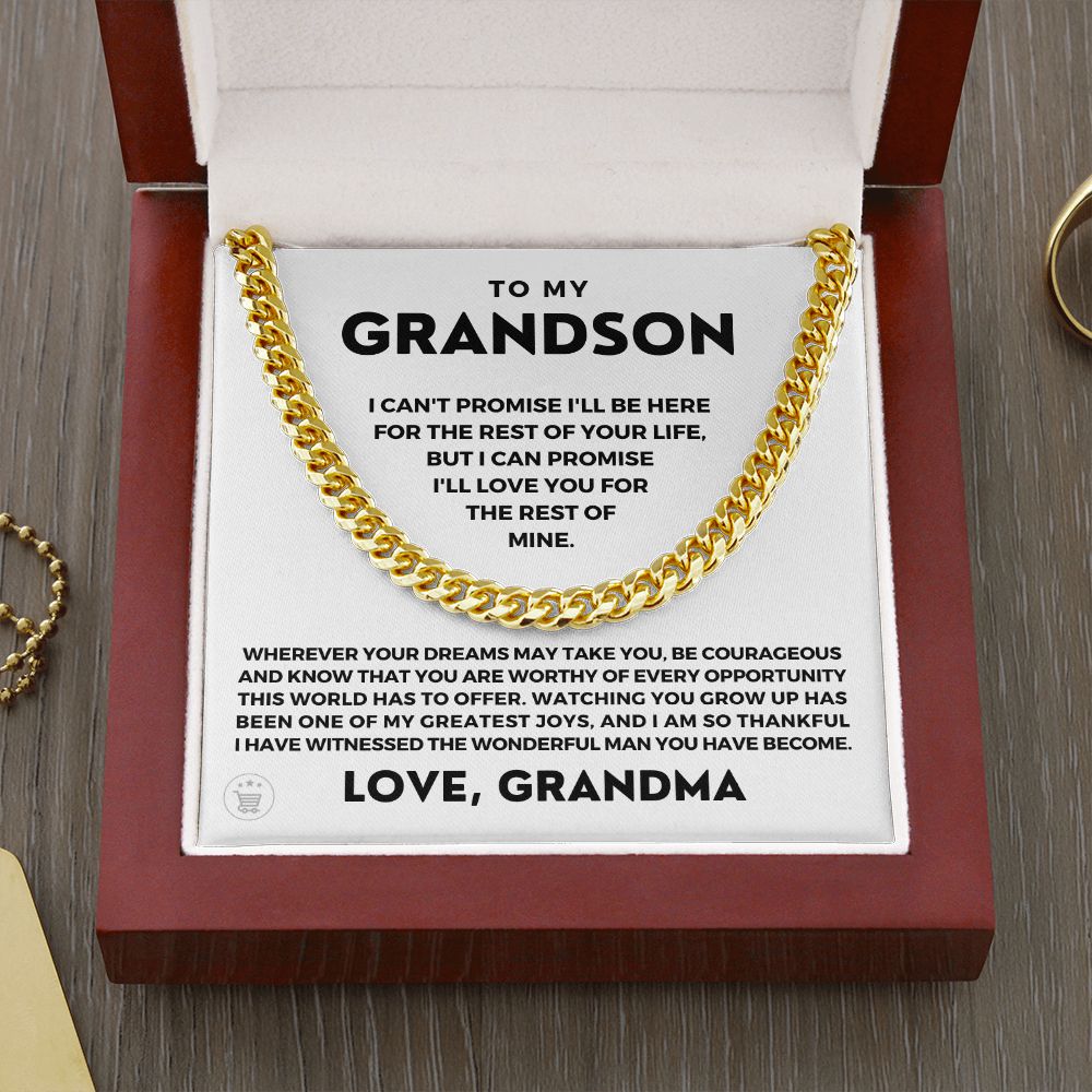Grandson Gift from Grandma | Greatest Joys Cuban Link Chain 0603T2
