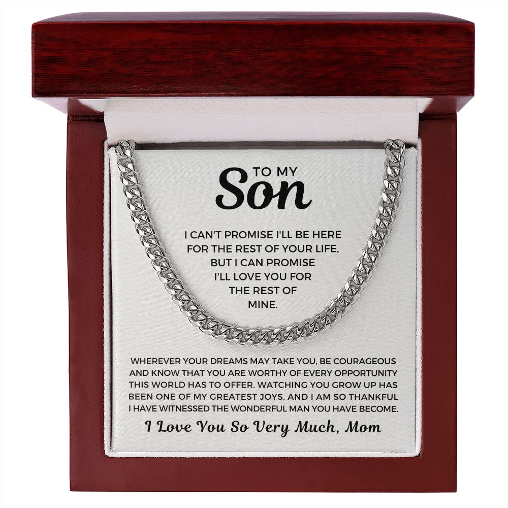 Gift for Adult Son From Mom | Greatest Joys Cuban Link Chain 0595T19