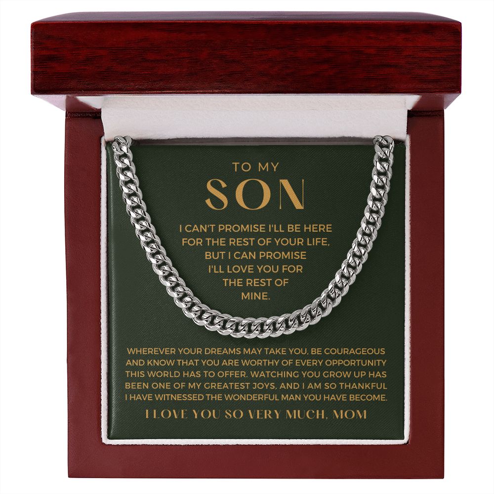 Gift for Adult Son From Mom | Greatest Joys Cuban Link Chain 0595T21
