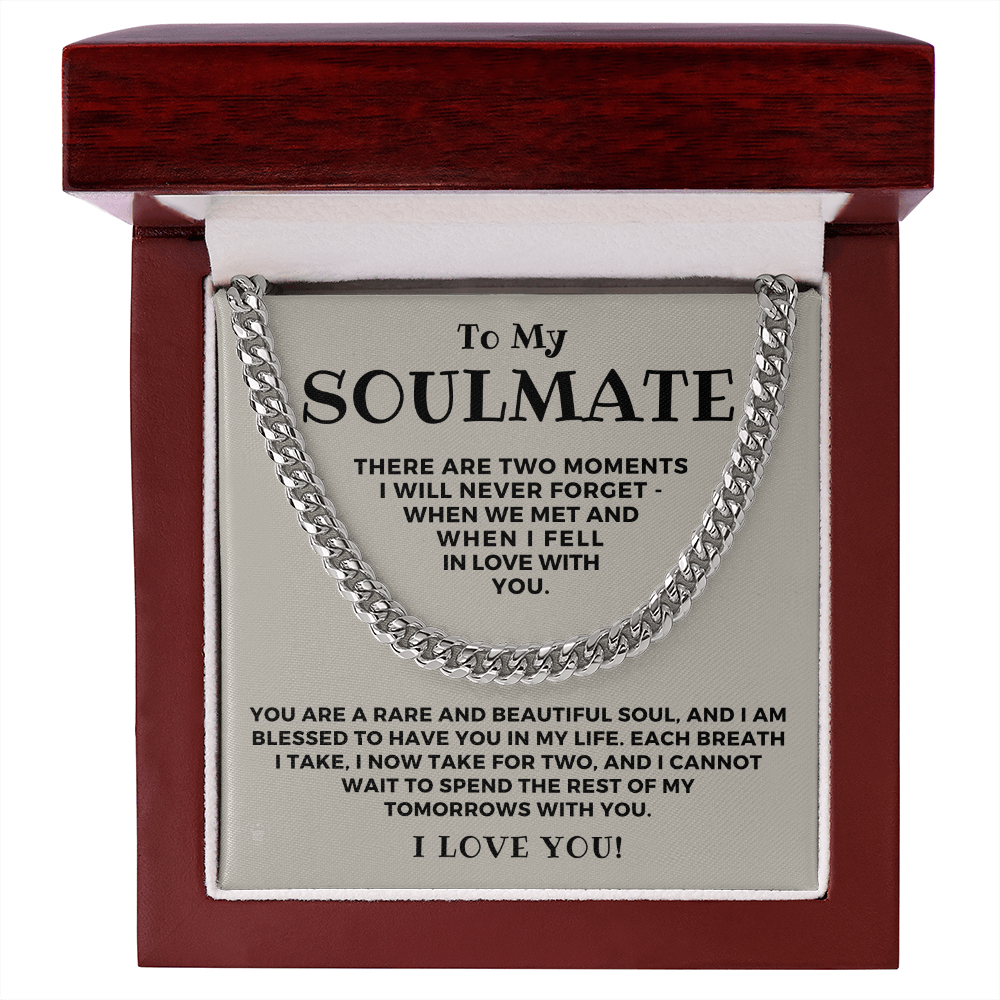 Soulmate Gift | Each Breath Cuban Link Chain 0571T1