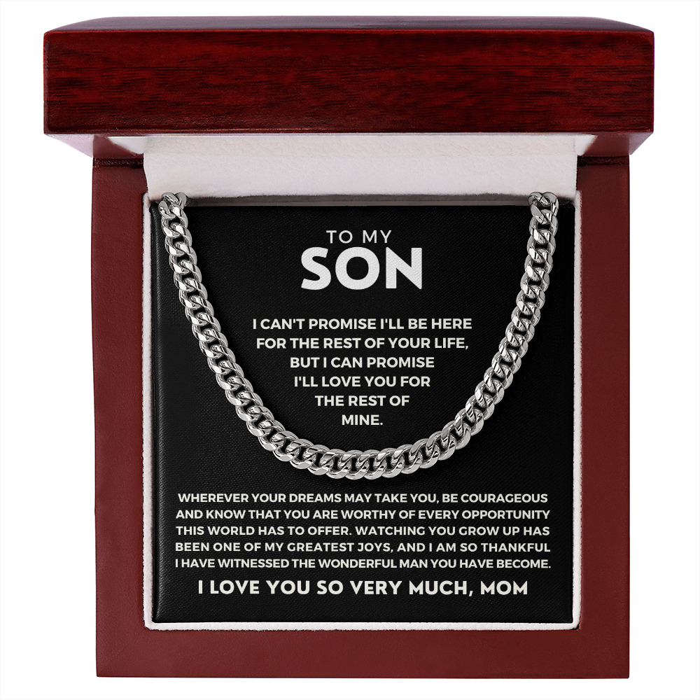 Gift for Adult Son From Mom | Greatest Joys Cuban Link Chain 0595T5