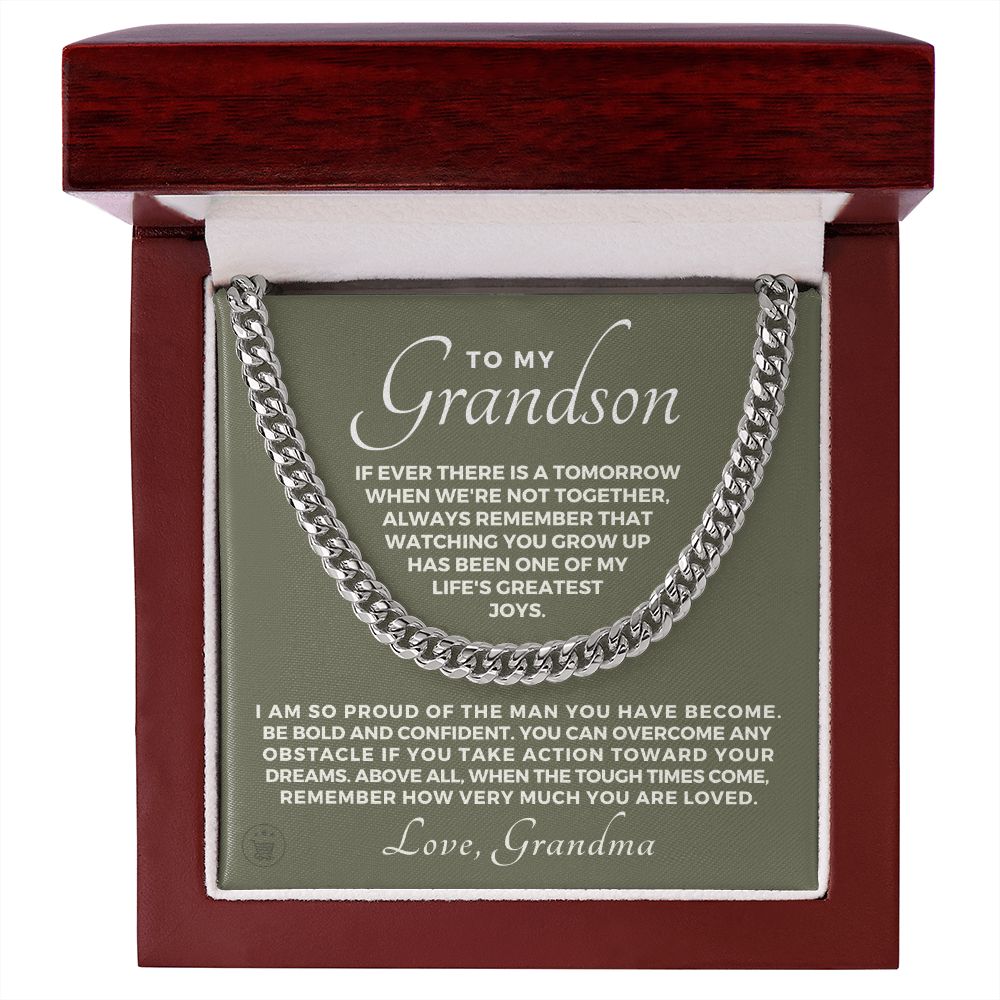 Grandson Gift from Grandma | So Proud Cuban Link Chain 0602T8
