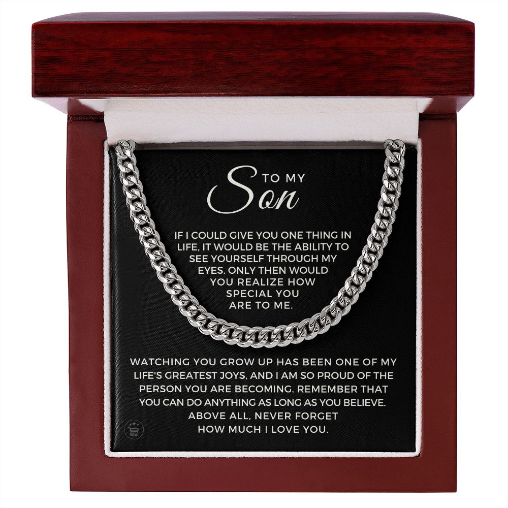 Gift for Adult Son From Mom | Special Cuban Link Chain 0593T17