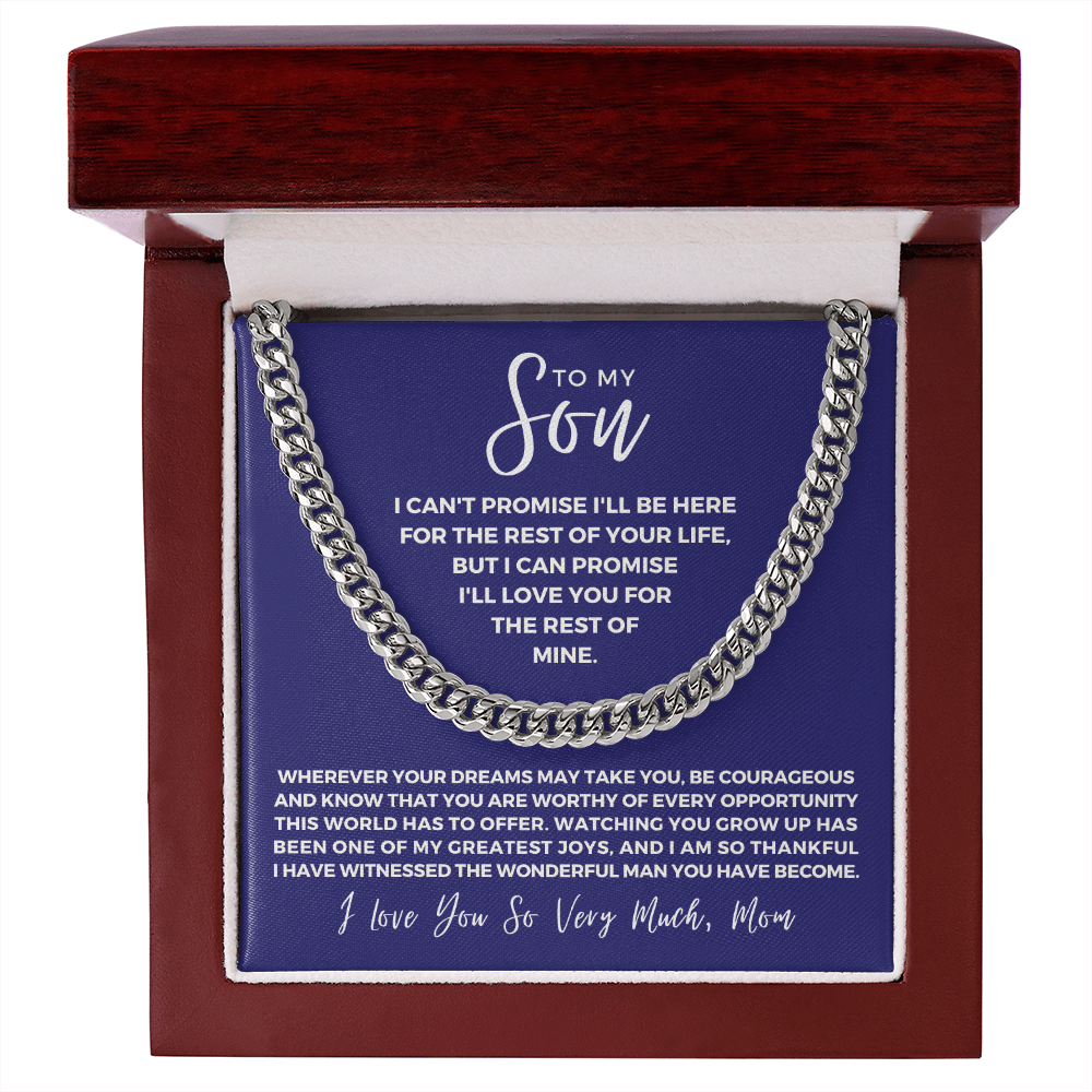 Gift for Adult Son From Mom | Greatest Joys Cuban Link Chain 0595T6
