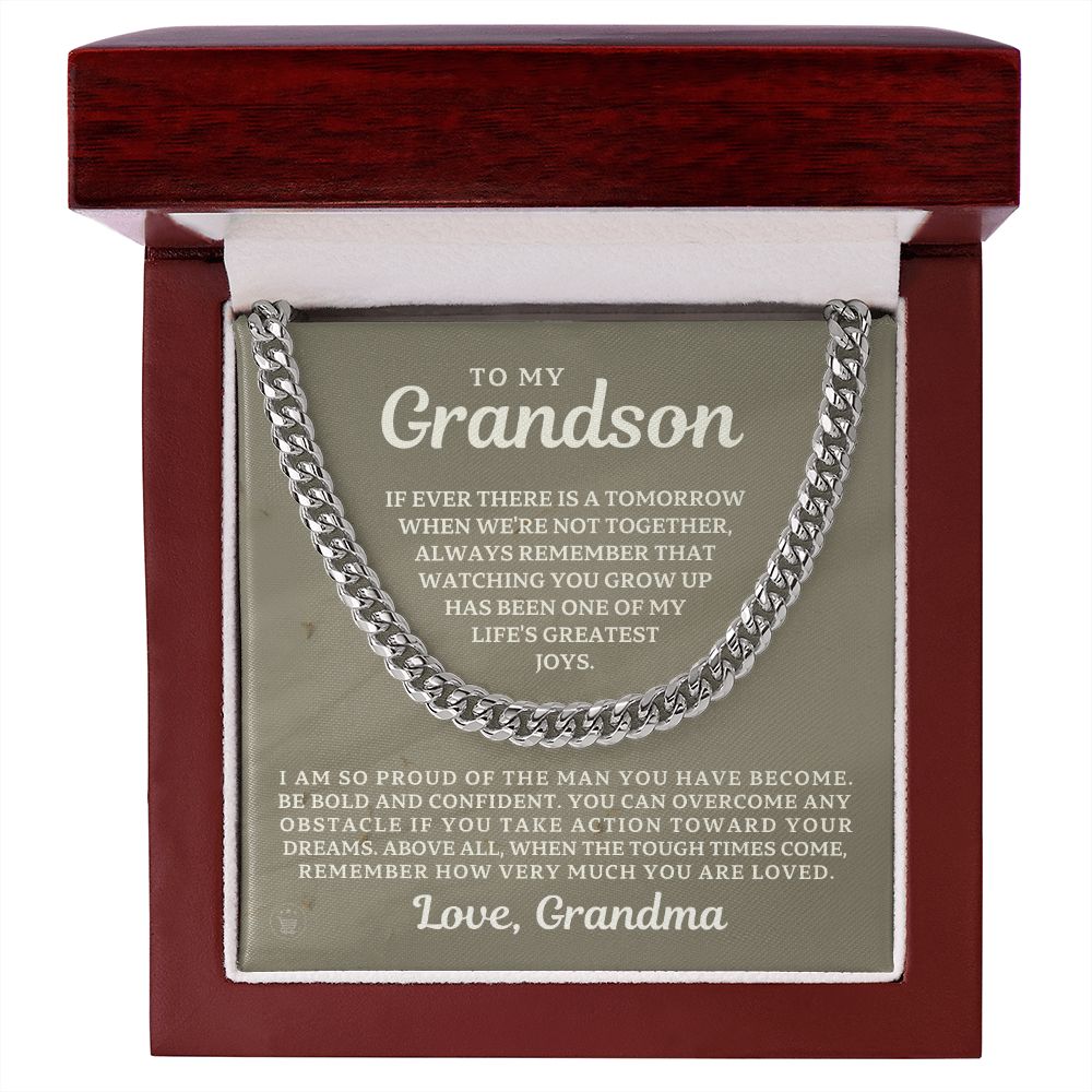 Grandson Gift from Grandma | So Proud Cuban Link Chain 0602T15