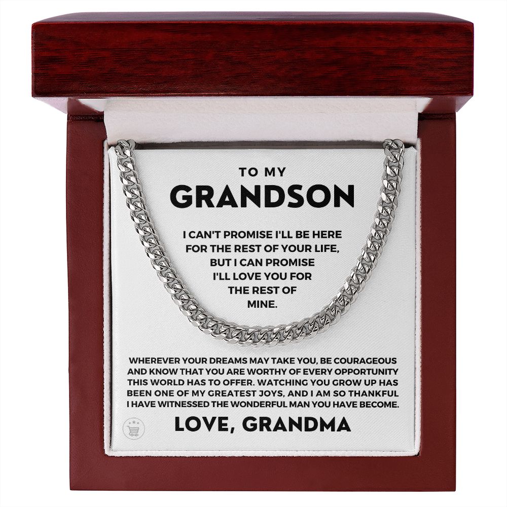 Grandson Gift from Grandma | Greatest Joys Cuban Link Chain 0603T2