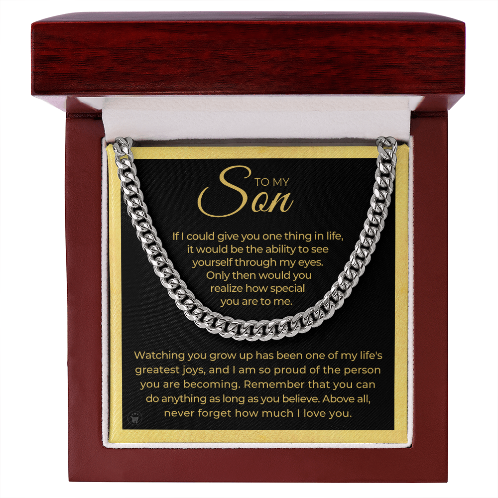 Gift for Adult Son From Mom | Special Cuban Link Chain 0593T12
