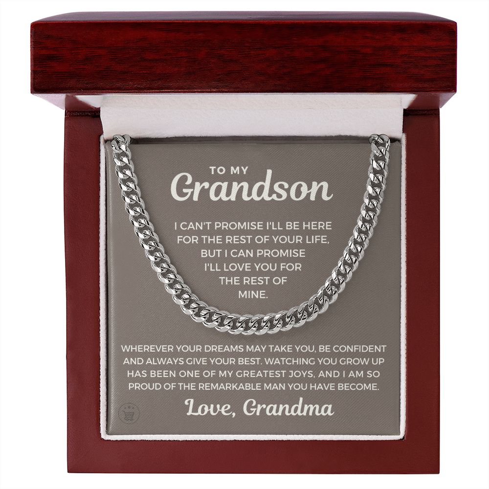 Grandson Gift from Grandma | So Proud Cuban Link Chain 0615T16