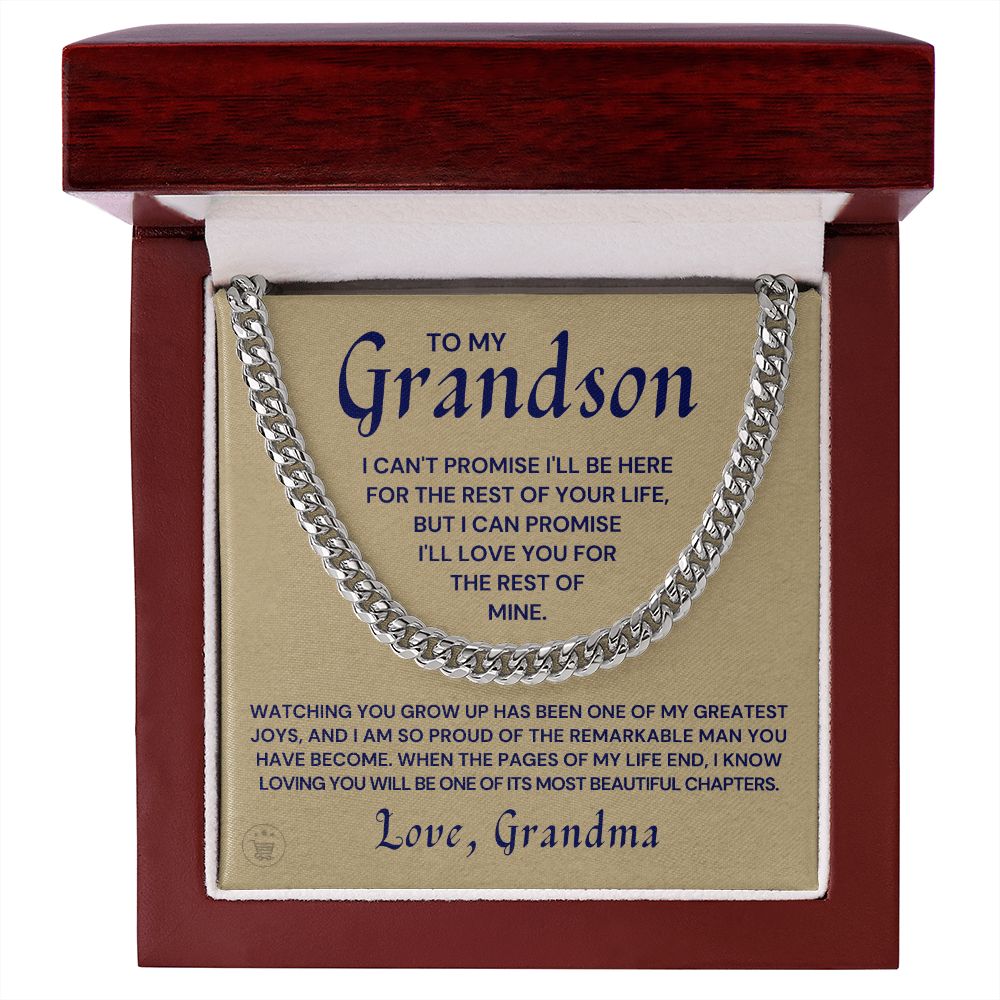 Grandson Gift from Grandma | Greatest Joys Cuban Link Chain 0616T9