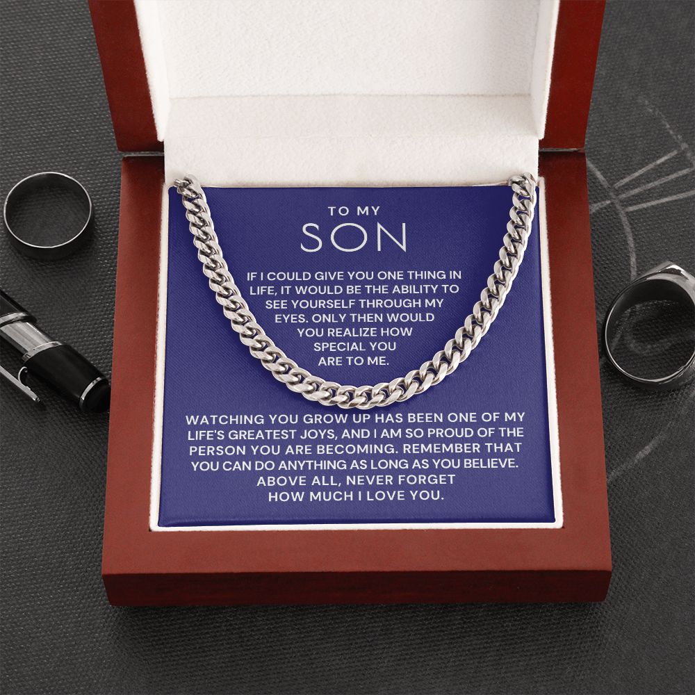 Gift for Adult Son From Mom | Special Cuban Link Chain 0593T15