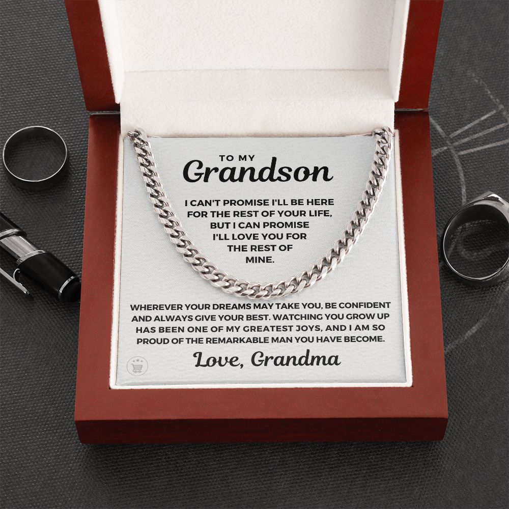 Grandson Gift from Grandma | So Proud Cuban Link Chain 0615T1
