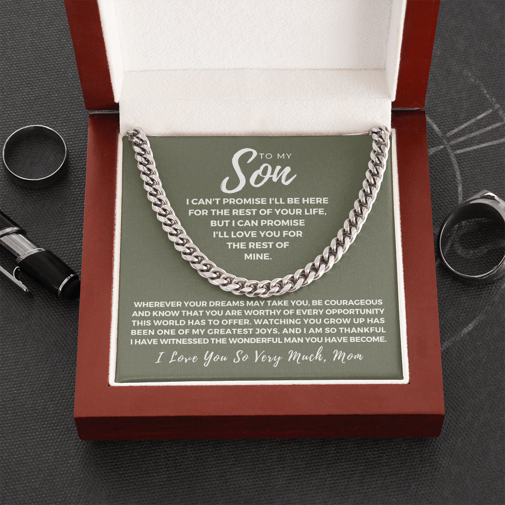 Gift for Adult Son From Mom | Greatest Joys Cuban Link Chain 0595T8