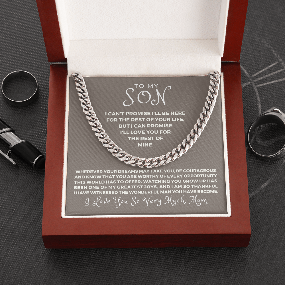 Gift for Adult Son From Mom | Greatest Joys Cuban Link Chain 0595T7