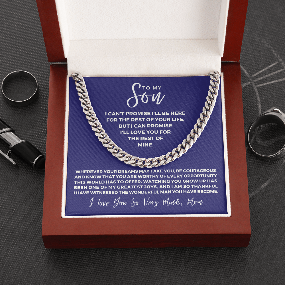 Gift for Adult Son From Mom | Greatest Joys Cuban Link Chain 0595T6