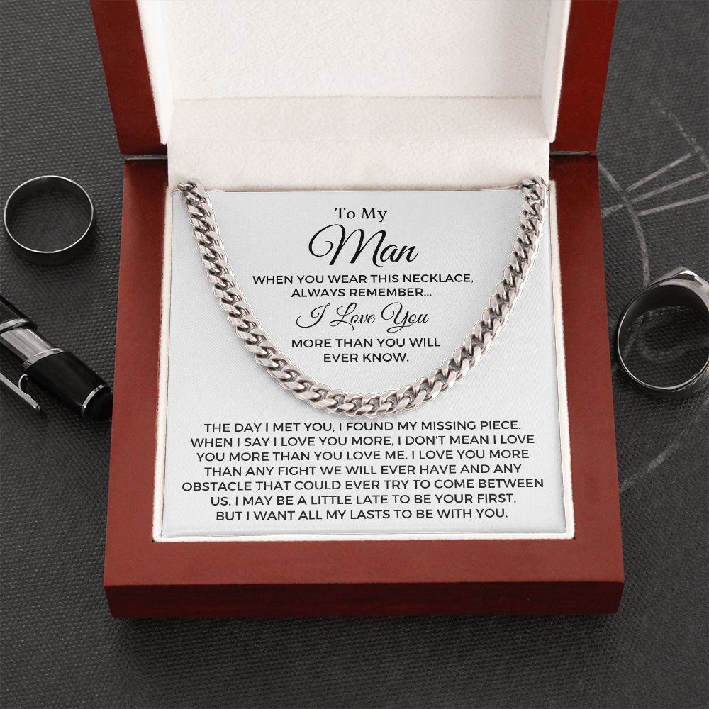 Soulmate Gift | To My Man Cuban Link Chain 0729T9C