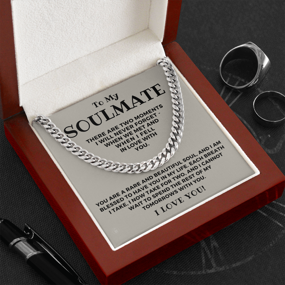 Soulmate Gift | Each Breath Cuban Link Chain 0571T1