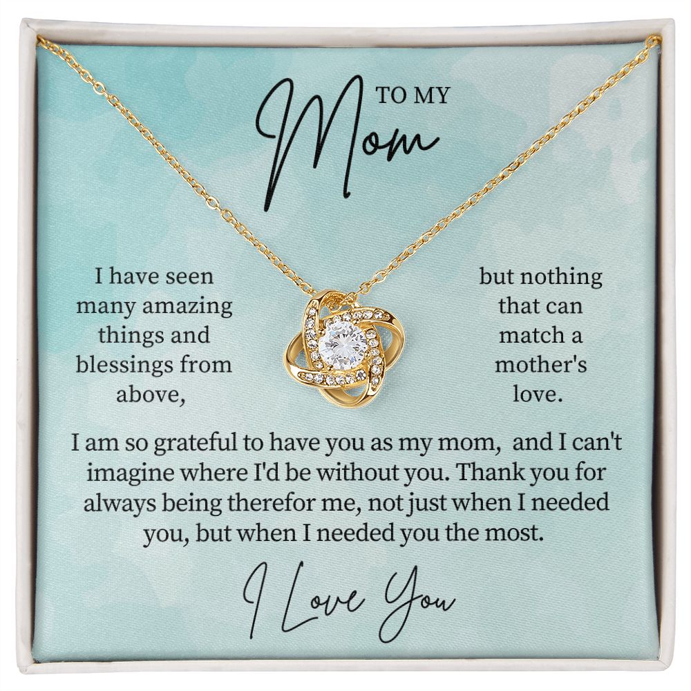 Gift For Mom | Thank You Mom Necklace 0683T14