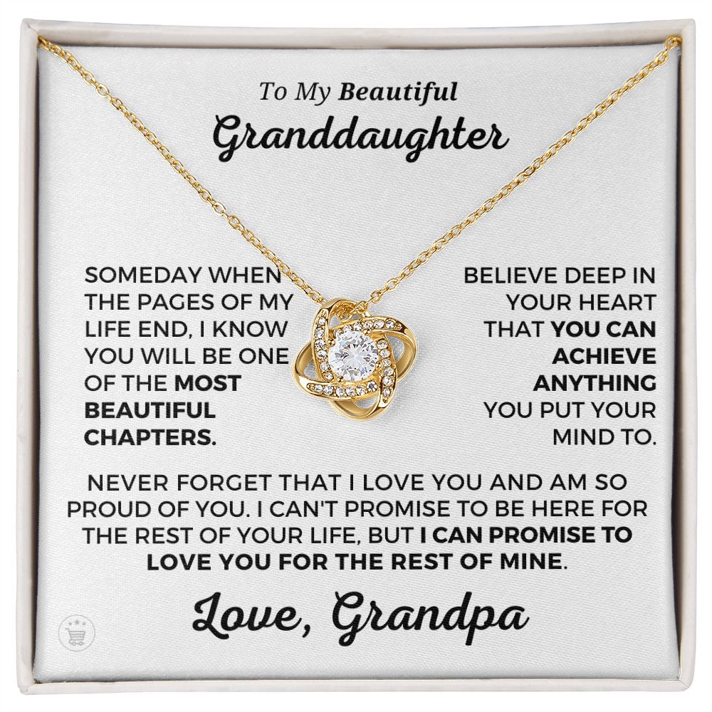 Granddaughter Gift From Grandpa | Promise Necklace 0707T1