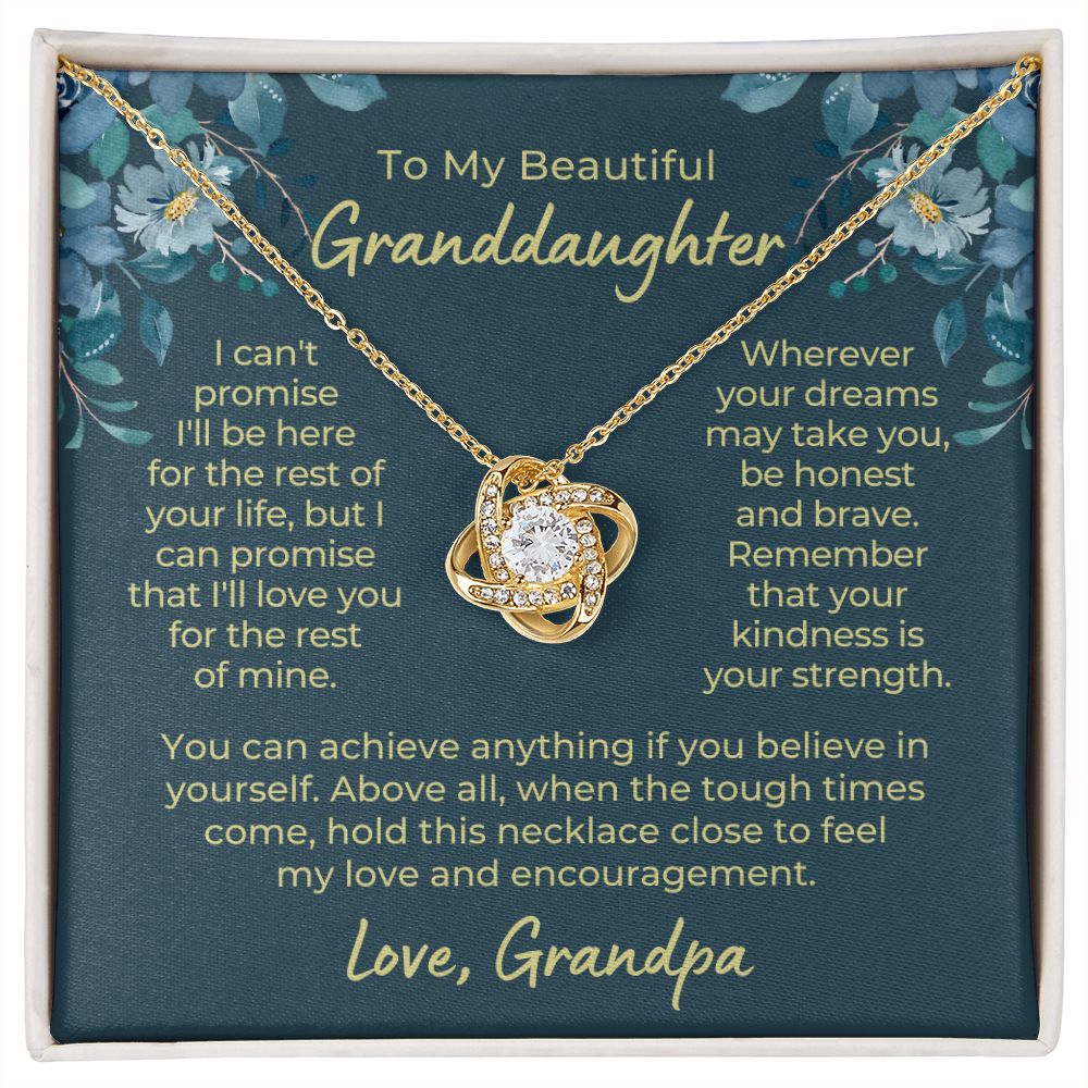 Granddaughter Gift From Grandpa | My Promise Necklace 0690T14