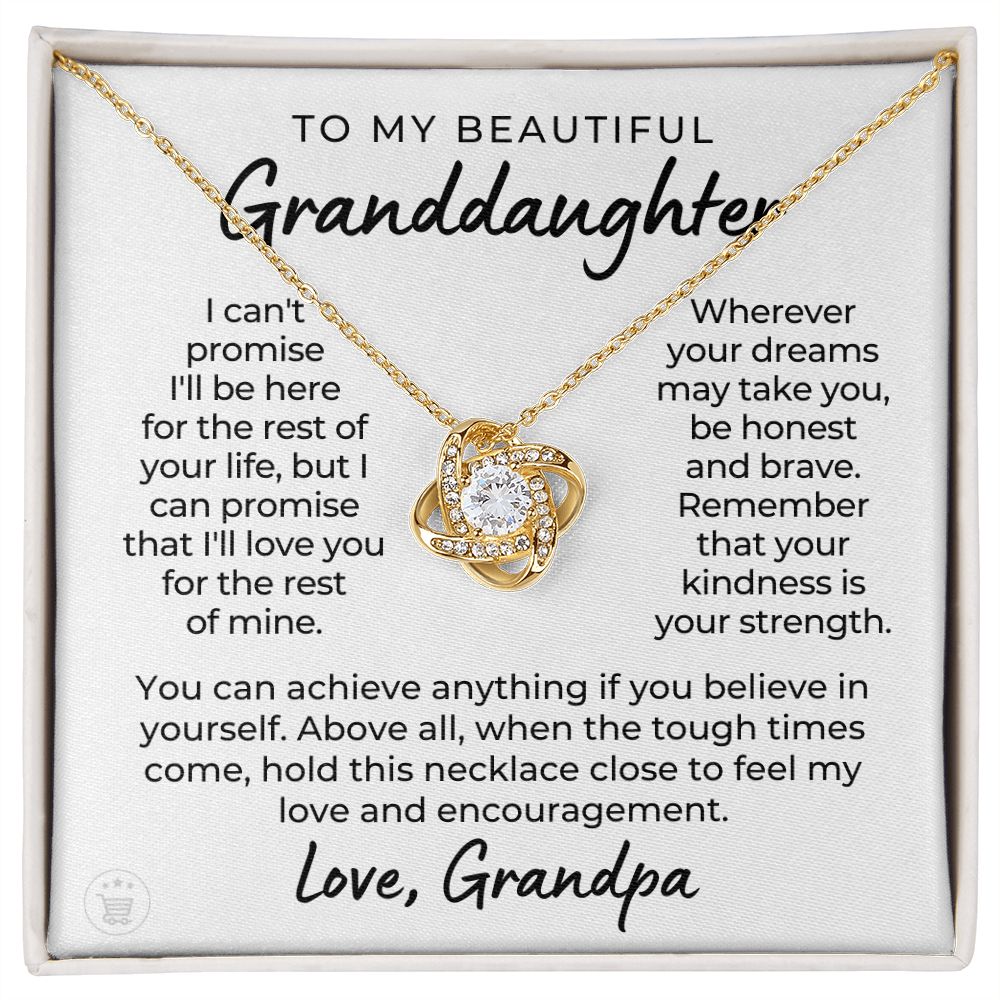 Granddaughter Gift From Grandpa | My Promise Necklace 0690T2