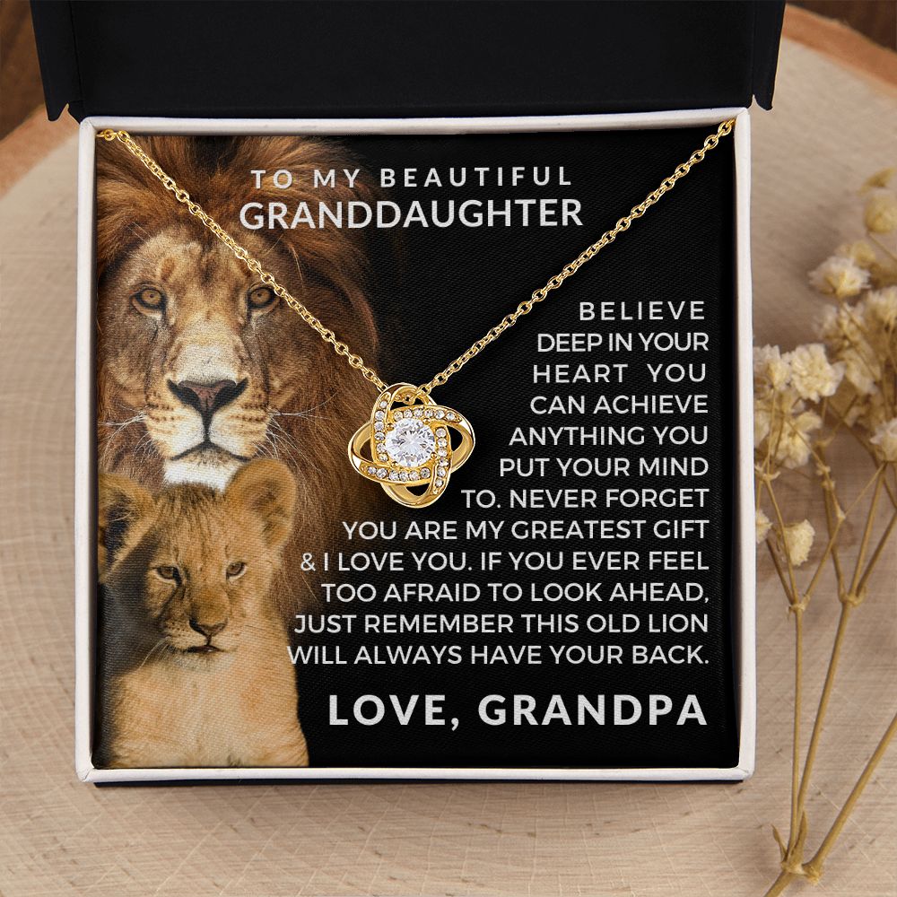 Granddaughter Gift From Grandpa | Greatest Gift Necklace 0708T2