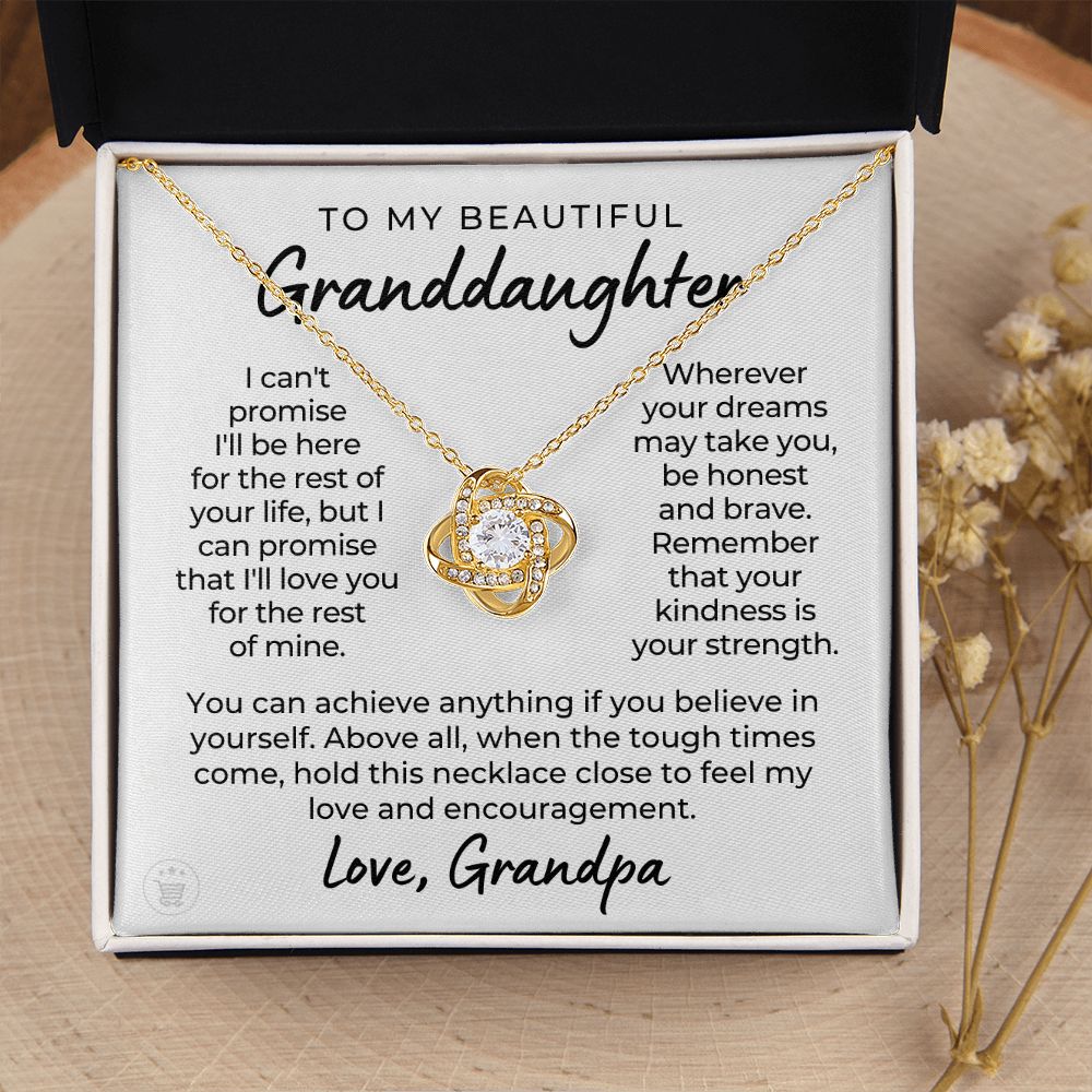 Granddaughter Gift From Grandpa | My Promise Necklace 0690T2