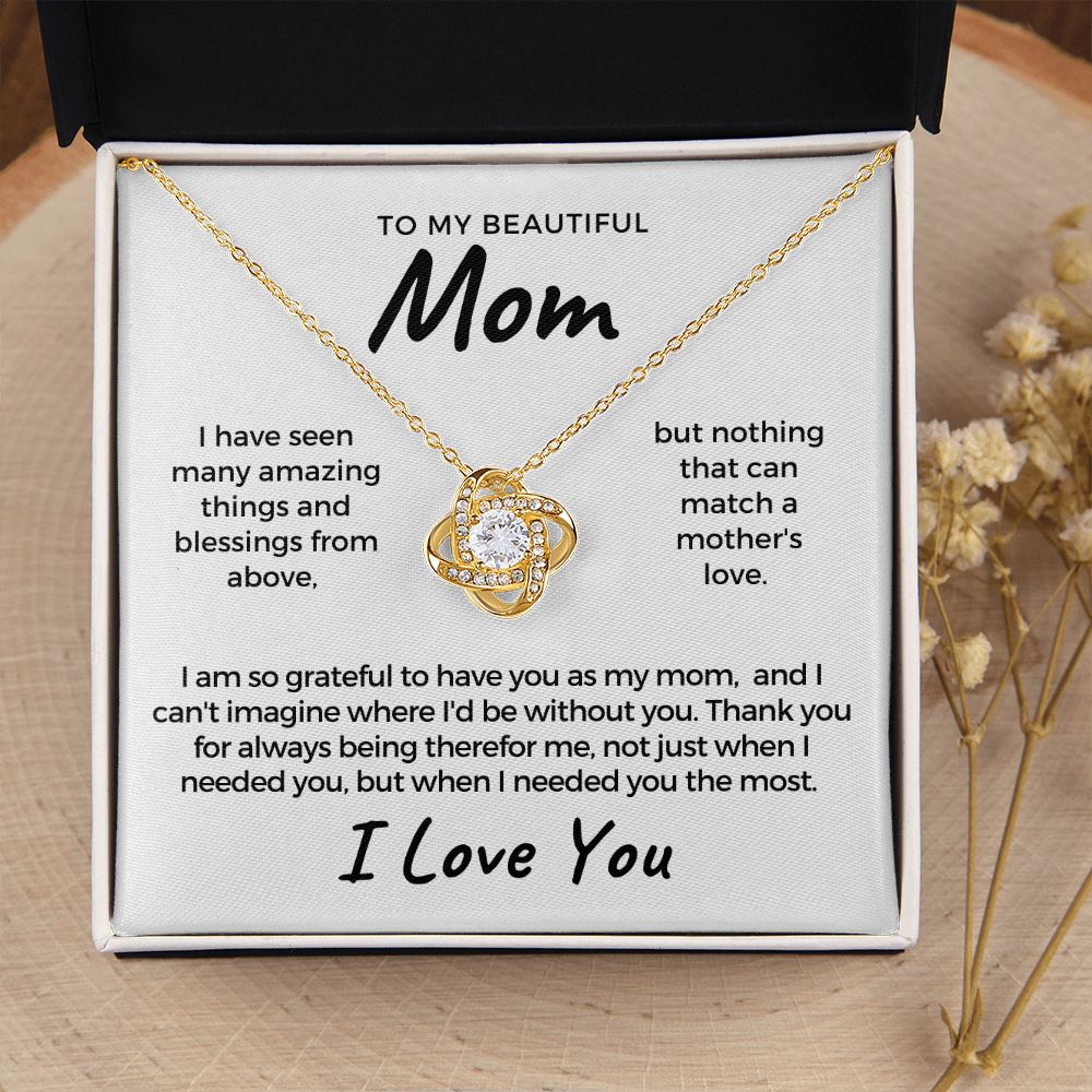 Gift For Mom | Thank You Mom Necklace 0683T15