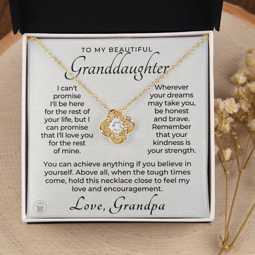 Granddaughter Gift From Grandpa | My Promise Necklace 0690T8