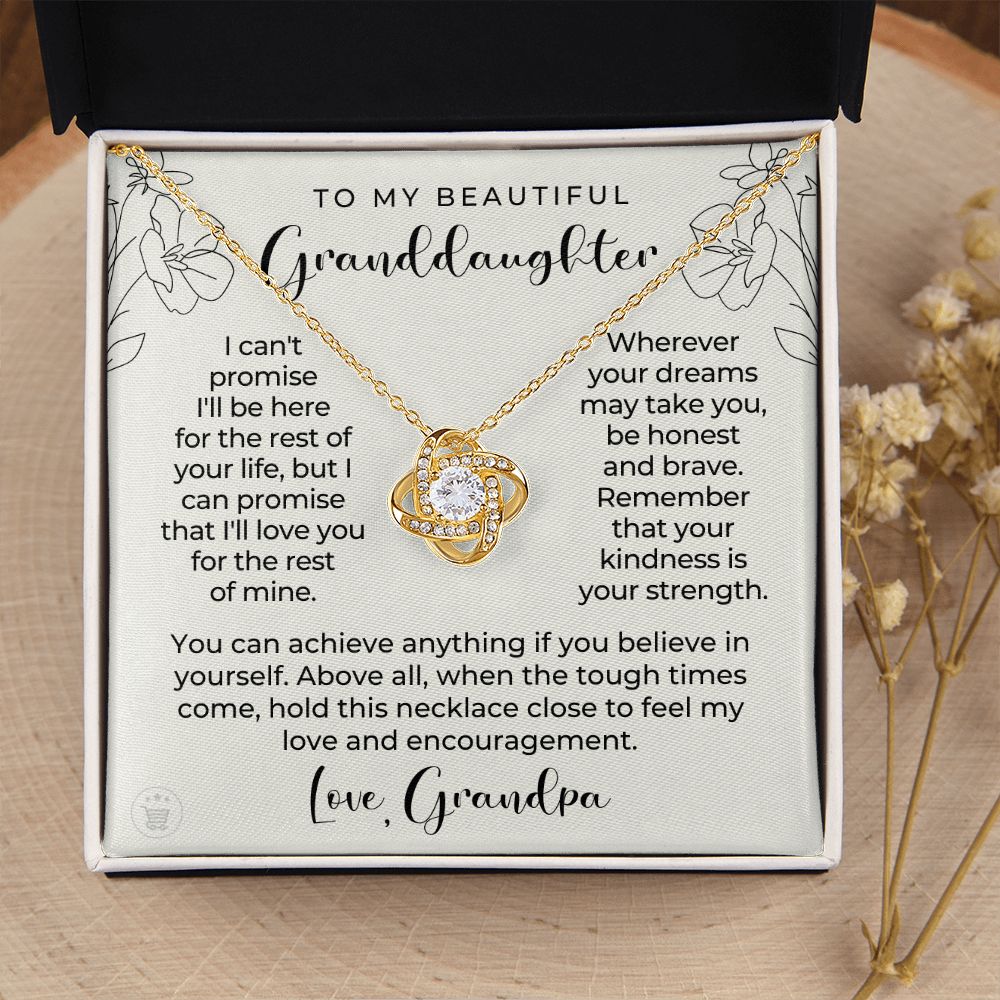 Granddaughter Gift From Grandpa | My Promise Necklace 0690T11