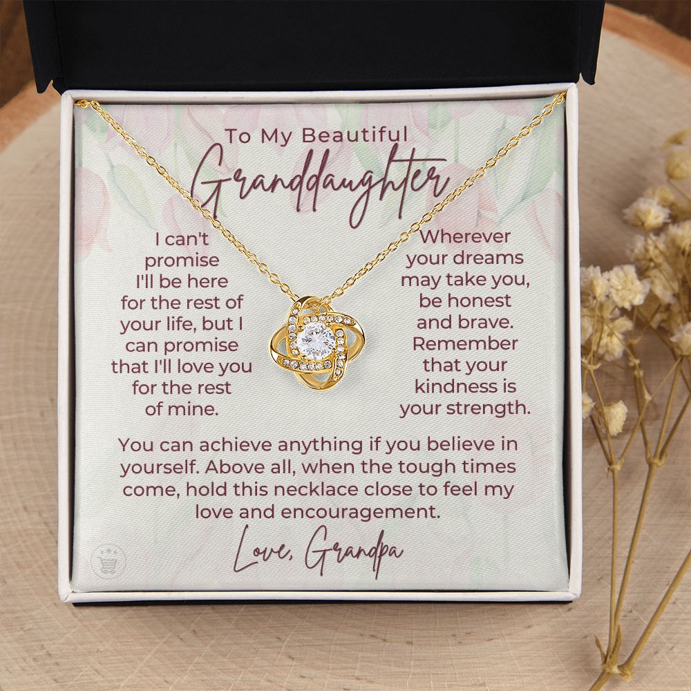 Granddaughter Gift From Grandpa | My Promise Necklace 0690T10